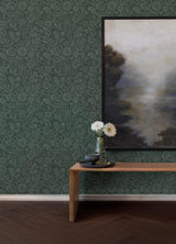 A-Street Prints Haberdashery Marta Green Wallpaper