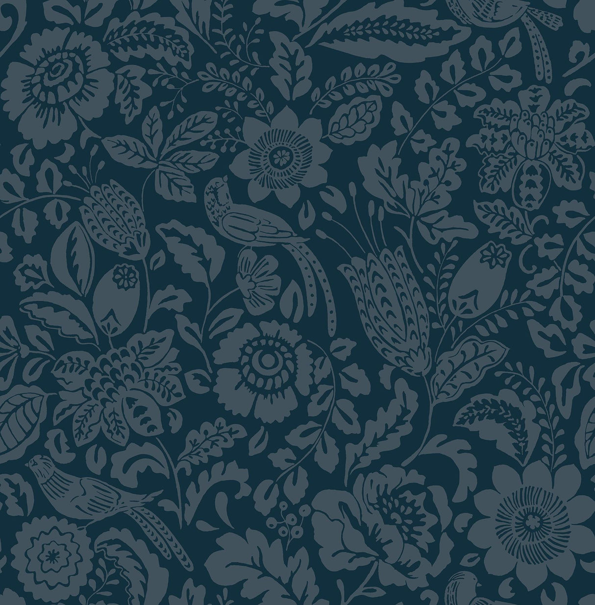 A-Street Prints Haberdashery Marta Navy Wallpaper