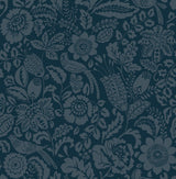A-Street Prints Haberdashery Marta Navy Wallpaper