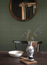 A-Street Prints Haberdashery Somerset Evergreen Wallpaper