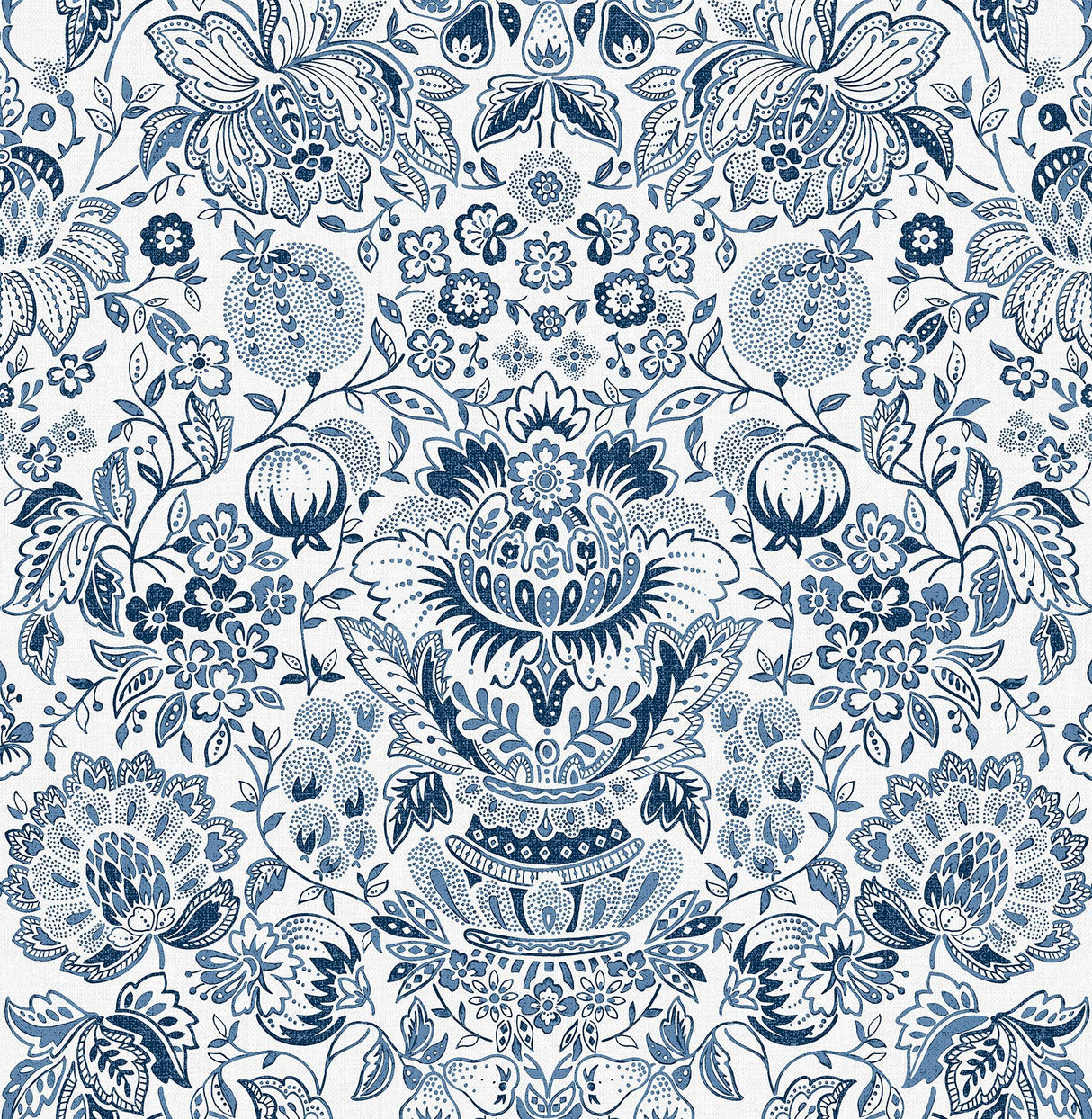 A-Street Prints Haberdashery Blanche Blue Wallpaper