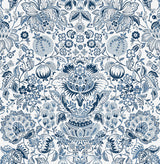 A-Street Prints Haberdashery Blanche Blue Wallpaper