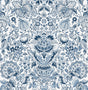 A-Street Prints Haberdashery Blanche Blue Wallpaper