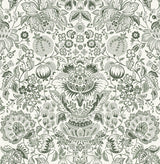 A-Street Prints Haberdashery Blanche Dark Green Wallpaper