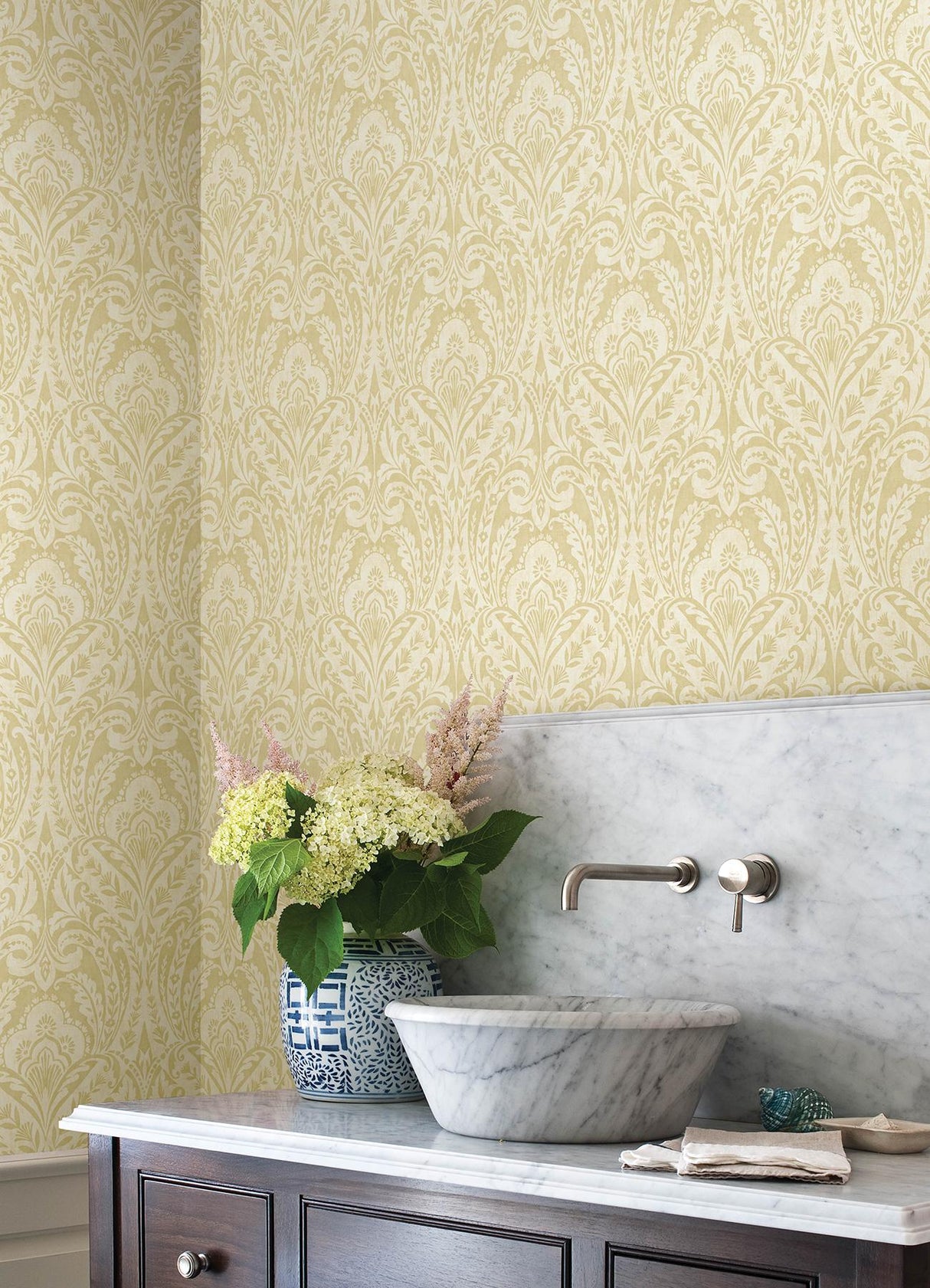 A-Street Prints Haberdashery Berkshire Butter Wallpaper