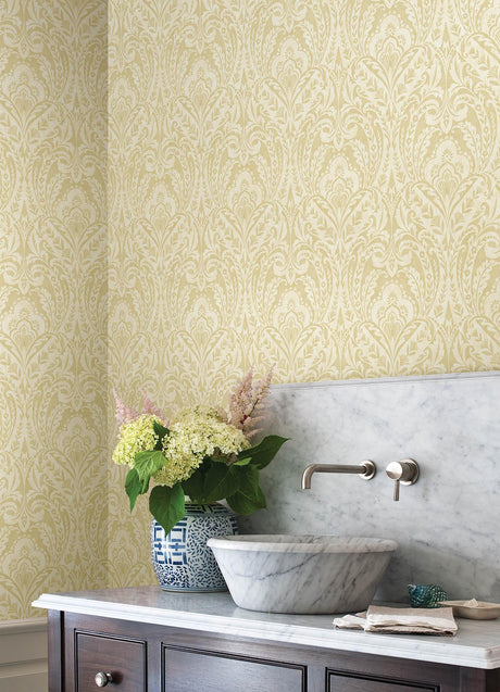 A-Street Prints Haberdashery Berkshire Butter Wallpaper