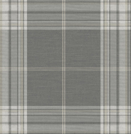 A-Street Prints Haberdashery Westley Grey Wallpaper