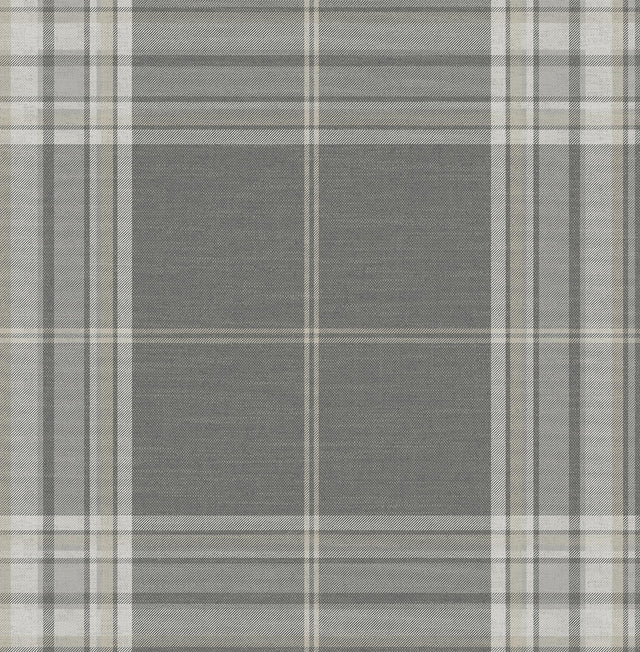 A-Street Prints Haberdashery Westley Grey Wallpaper