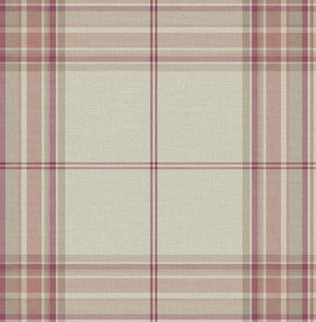 A-Street Prints Haberdashery Westley Magenta Wallpaper