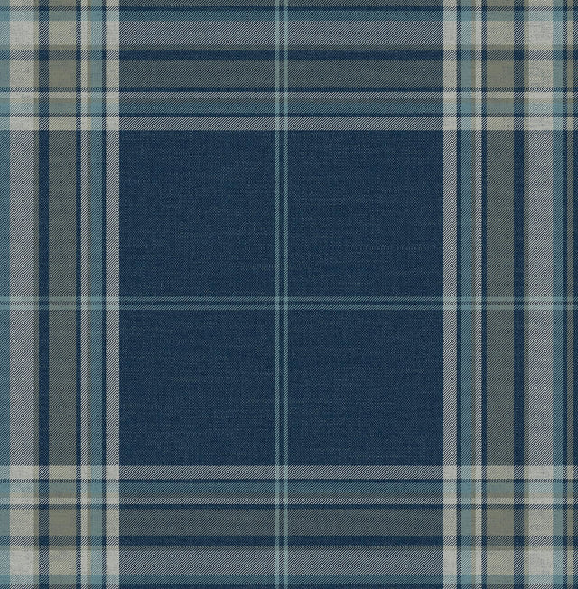 A-Street Prints Haberdashery Westley Navy Wallpaper