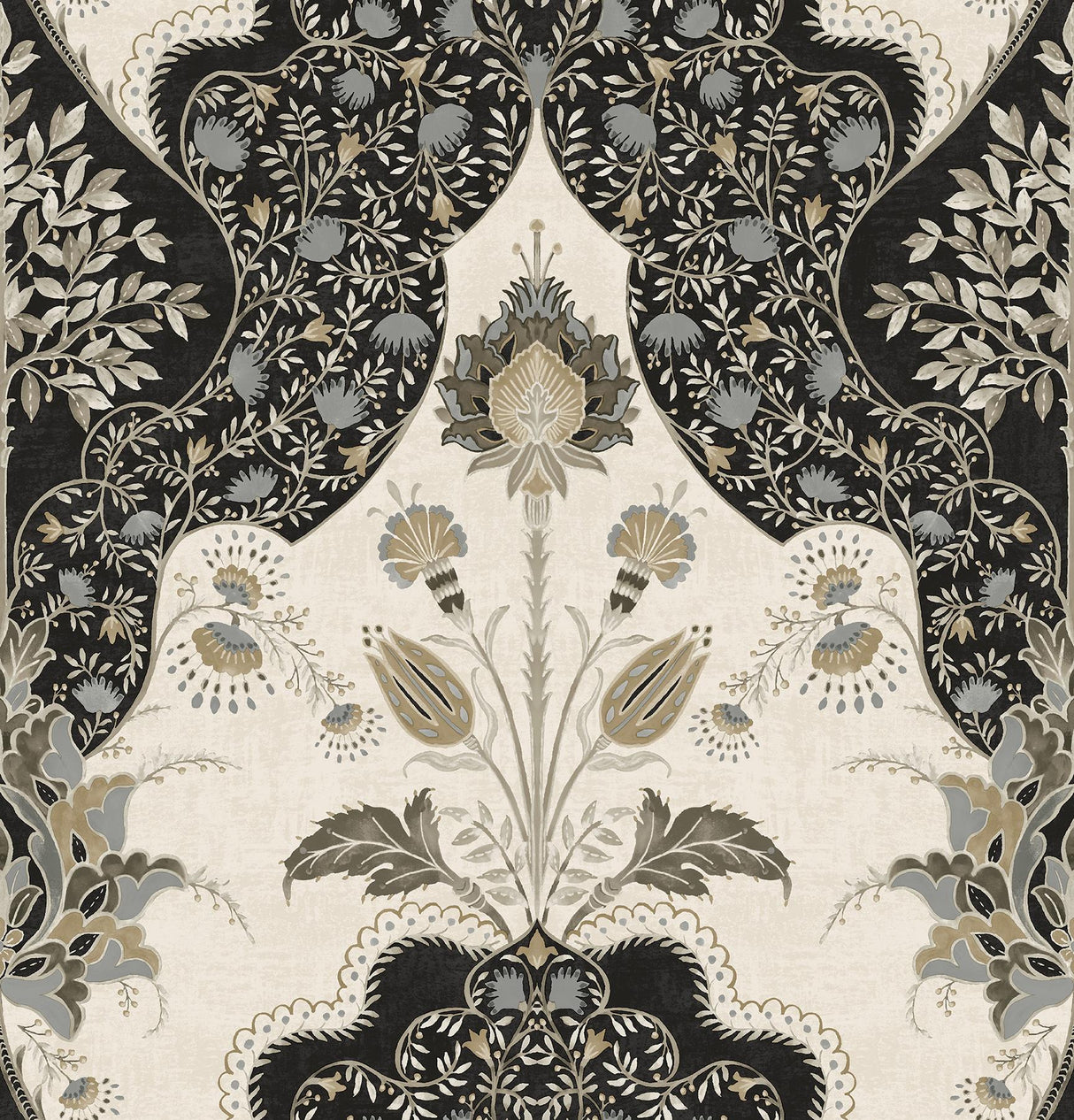 A-Street Prints Haberdashery Auden Black Wallpaper