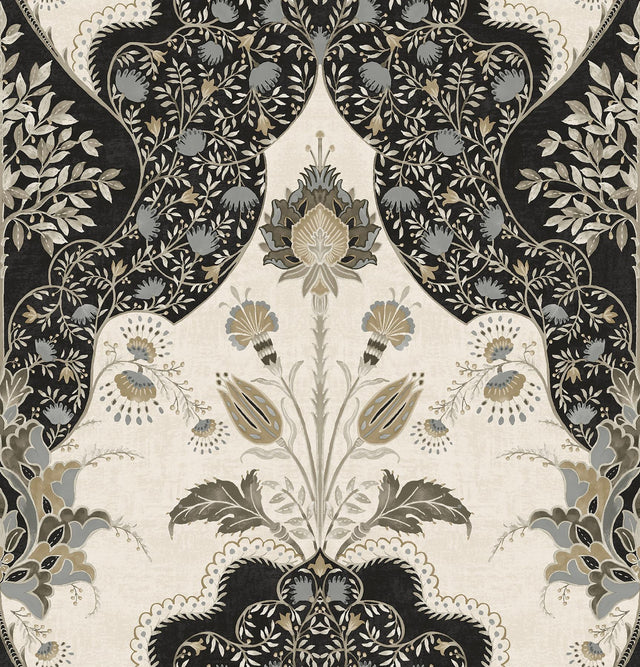 A-Street Prints Haberdashery Auden Black Wallpaper