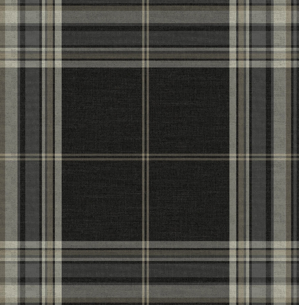 A-Street Prints Haberdashery Westley Black Wallpaper