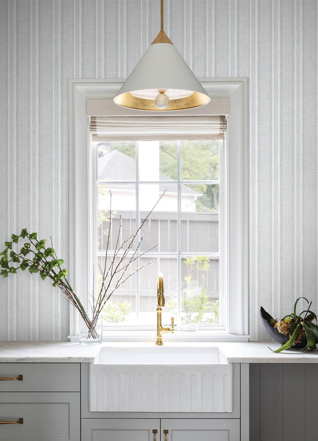 A-Street Prints Haberdashery Ayanna Blue Wallpaper