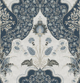 A-Street Prints Haberdashery Auden Dark Blue Wallpaper