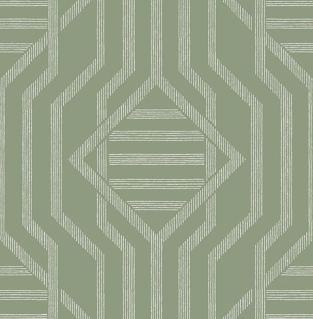 A-Street Prints Haberdashery Essex Green Wallpaper