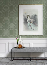 A-Street Prints Haberdashery Essex Green Wallpaper