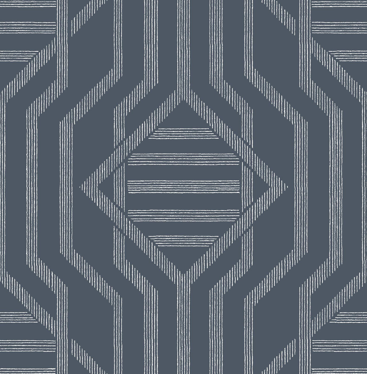 A-Street Prints Haberdashery Essex Navy Wallpaper