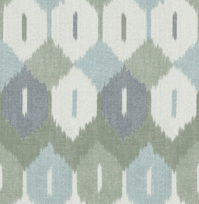 A-Street Prints Haberdashery Abilene Sea Green Wallpaper