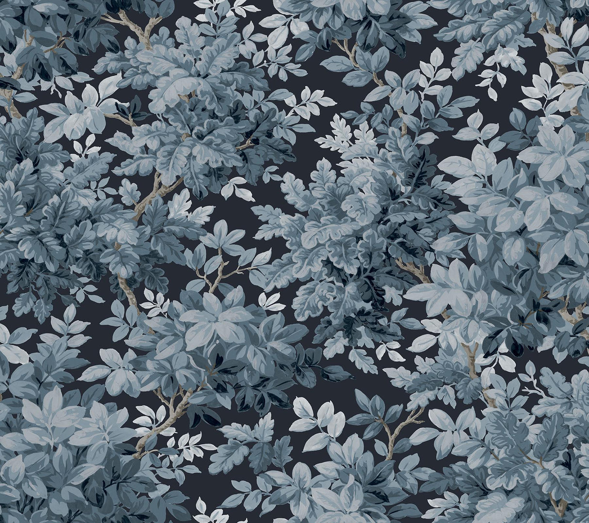 A-Street Prints Haberdashery Greenwood Dark Blue Wallpaper