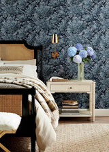 A-Street Prints Haberdashery Greenwood Dark Blue Wallpaper