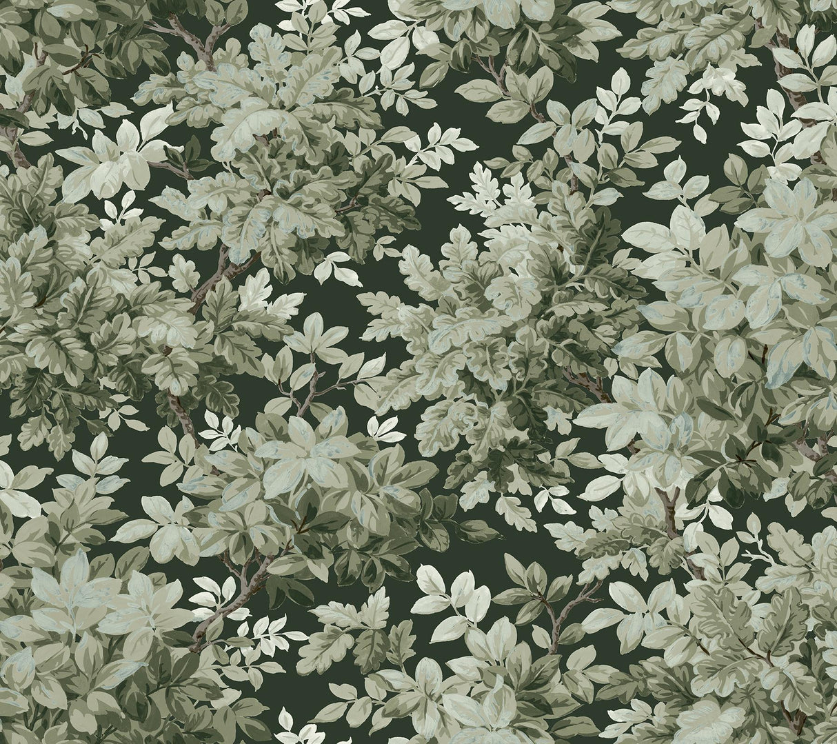 A-Street Prints Haberdashery Greenwood Dark Green Wallpaper