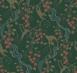 A-Street Prints Haberdashery Linden Dark Green Wallpaper
