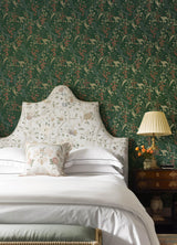 A-Street Prints Haberdashery Linden Dark Green Wallpaper