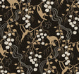 A-Street Prints Haberdashery Linden Black Wallpaper