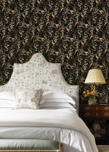 A-Street Prints Haberdashery Linden Black Wallpaper