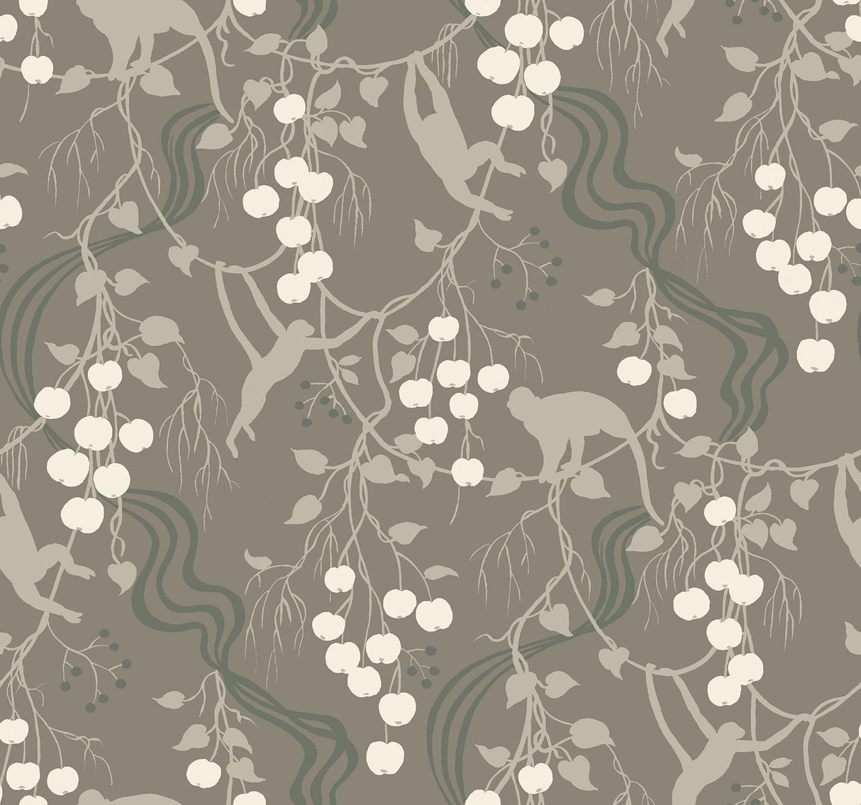 A-Street Prints Haberdashery Linden Stone Wallpaper