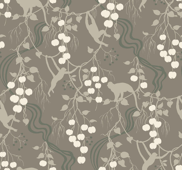A-Street Prints Haberdashery Linden Stone Wallpaper