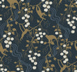 A-Street Prints Haberdashery Linden Navy Wallpaper
