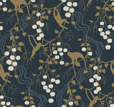 A-Street Prints Haberdashery Linden Navy Wallpaper