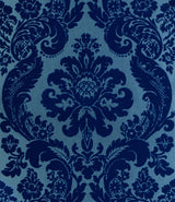 A-Street Prints Haberdashery Shadow Blue Wallpaper