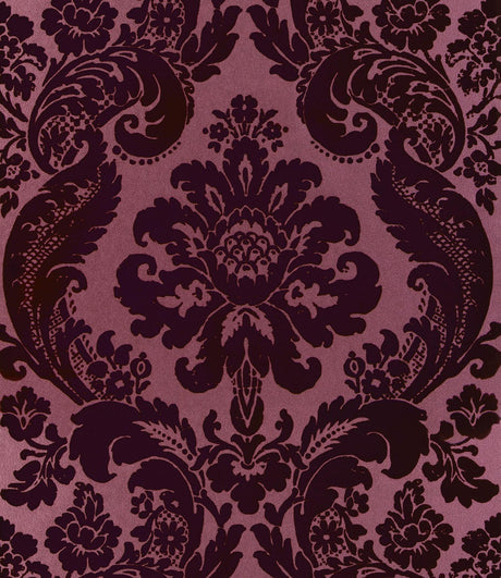 A-Street Prints Haberdashery Shadow Merlot Wallpaper