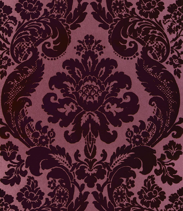 A-Street Prints Haberdashery Shadow Merlot Wallpaper