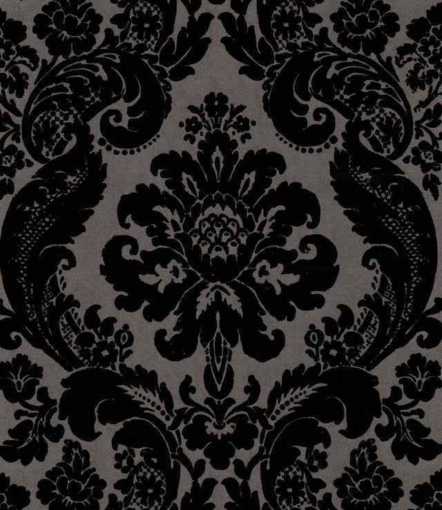 A-Street Prints Haberdashery Shadow Black Wallpaper