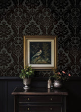 A-Street Prints Haberdashery Shadow Black Wallpaper