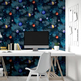 Brewster Home Fashions Arthouse Arthouse Albert Blue Wallpaper