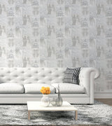 Brewster Home Fashions Arthouse Arthouse Chou Light Grey Wallpaper
