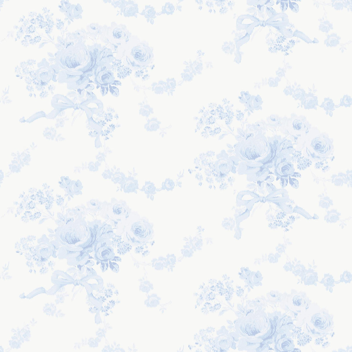 A-Street Prints LoveShackFancy Charlamagne Harbor Powdered Blue Wallpaper