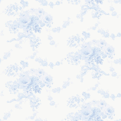 A-Street Prints LoveShackFancy Charlamagne Harbor Powdered Blue Wallpaper