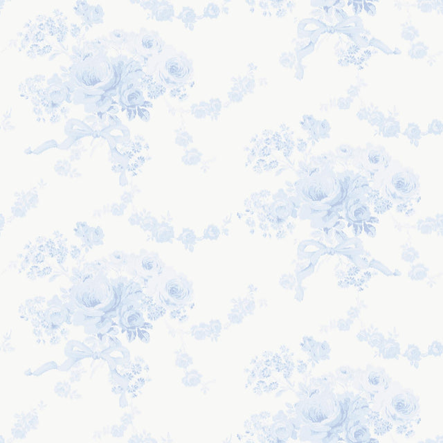 A-Street Prints LoveShackFancy Charlamagne Harbor Powdered Blue Wallpaper