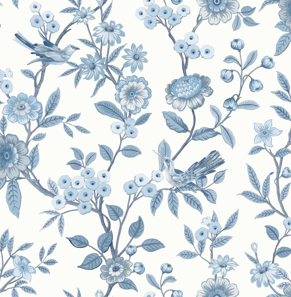 Brewster Home Fashions Fine Decor Medley Elspeth Blue Wallpaper