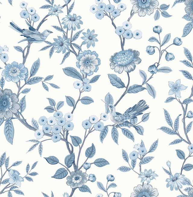 Brewster Home Fashions Fine Decor Medley Elspeth Blue Wallpaper
