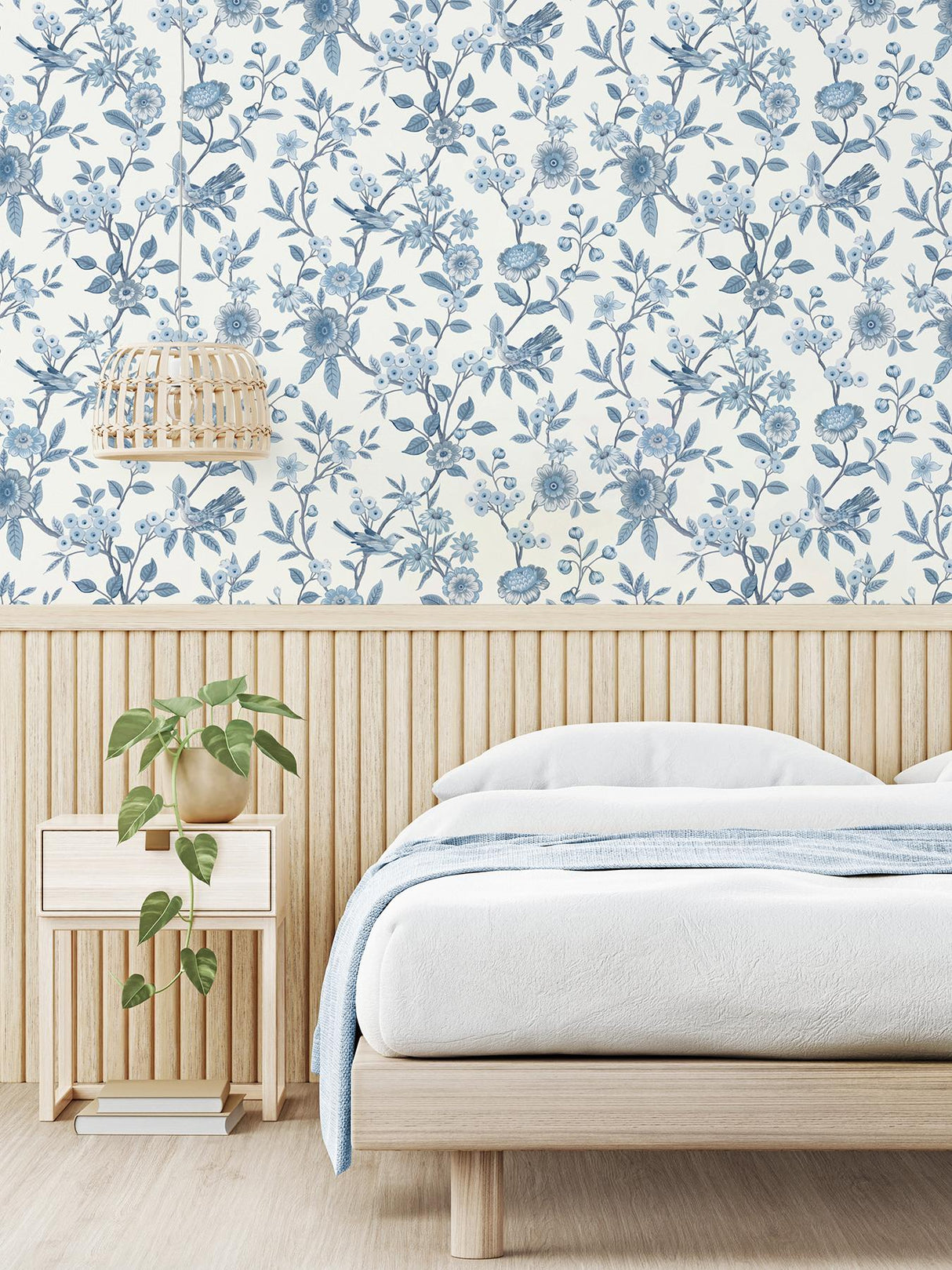 Brewster Home Fashions Fine Decor Medley Elspeth Blue Wallpaper