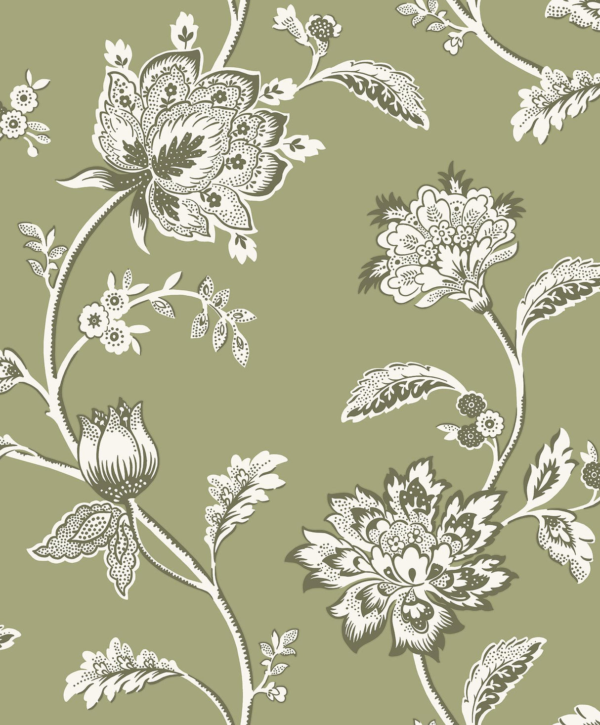 Brewster Home Fashions Fine Decor Medley Juliette Sage Wallpaper