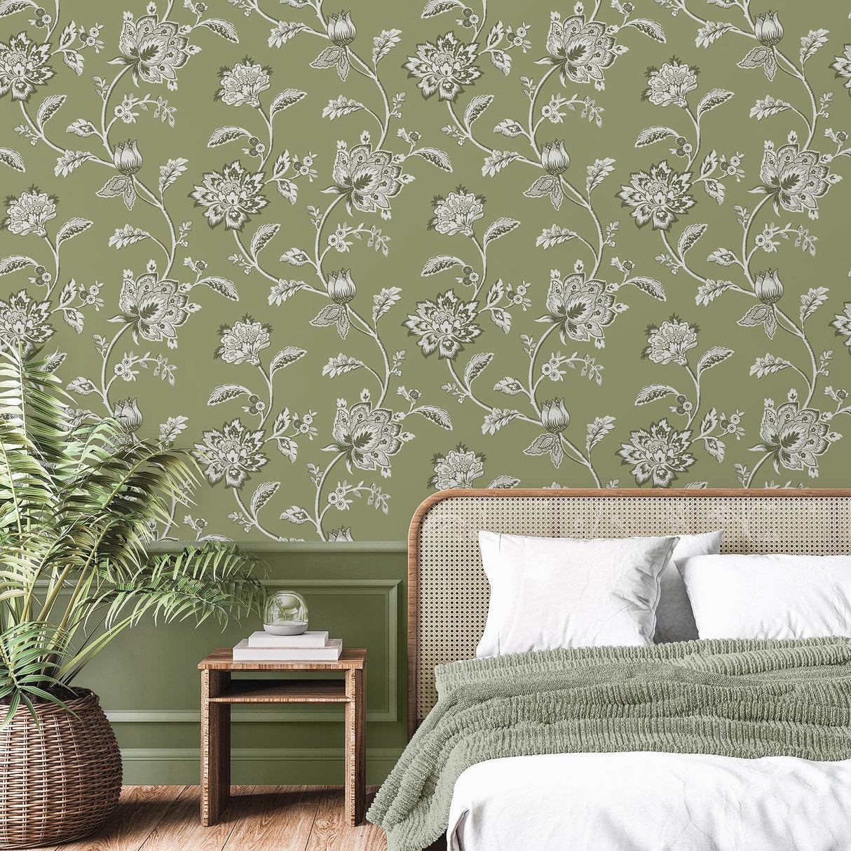 Brewster Home Fashions Fine Decor Medley Juliette Sage Wallpaper