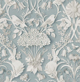 Brewster Home Fashions Fine Decor Medley Fae Sky Blue Wallpaper